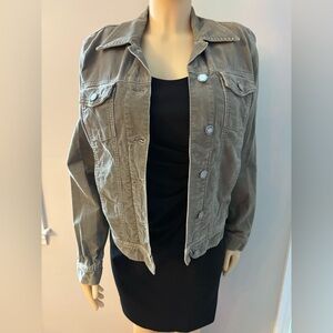 Calvin Klein Jeans Women's green Denim Jacket M Corduroy #16